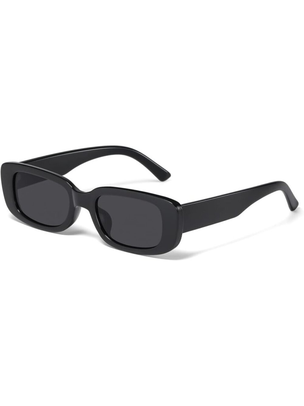 Women's Black Trendy Y2k Retro UV Protection Cool Square Frame Sun Glasses